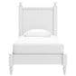 Ashley Mollviney Twin Panel Bed in Matte White, , large
