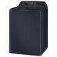 GE Profile 5.3 Cu. Ft. Top Load Washer and 7.3 Cu. Ft. Electric Dryer Laundry Pair in Sapphire Blue, , large