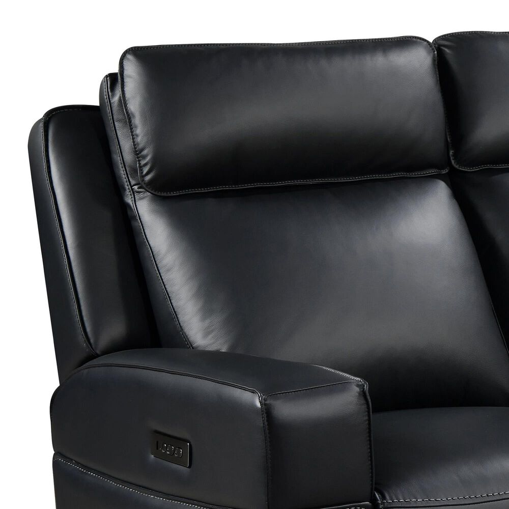 Italiano Furniture Valley Power Reclining Sofa in Black, , large