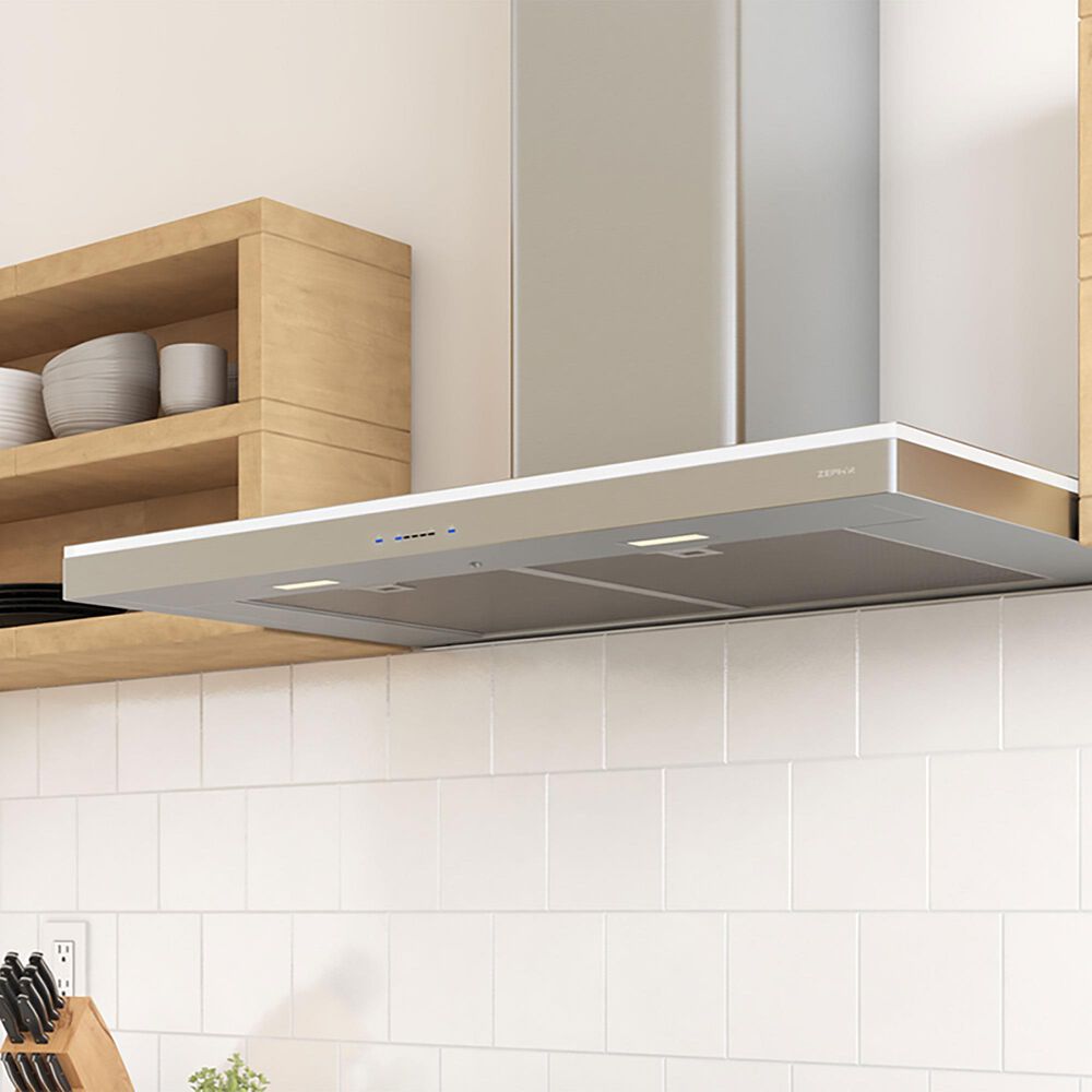 Zephyr Luce 30&quot; Wall Mount Chimney Range Hood with LumiLight LED Lights in Stainless Steel, , large