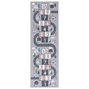 Safavieh Kids Playhouse 2"2" x 6" Grey and Pink Runner, , large