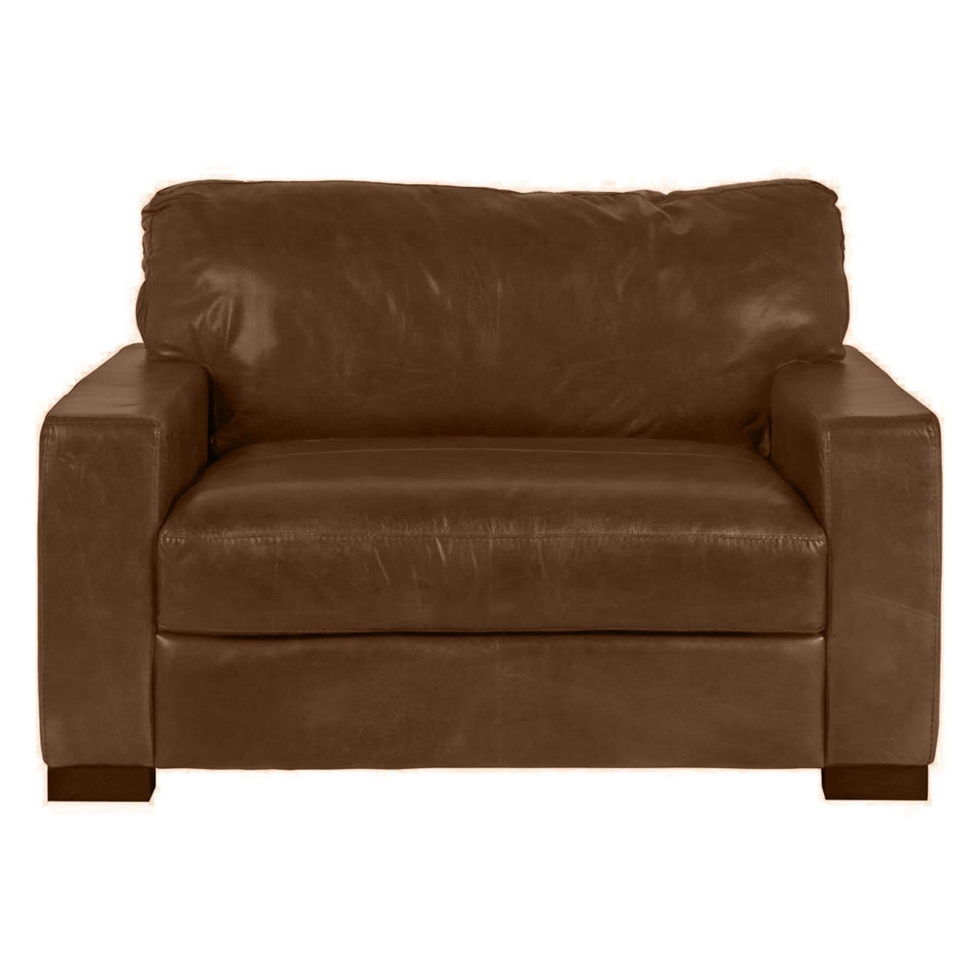 Cognac leather chair top and a half