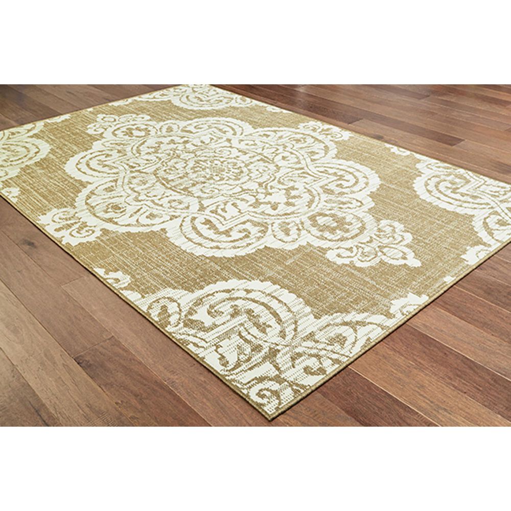 Oriental Weavers Marina 5929J 2&#39;5&quot; x 4&#39;5&quot; Tan and Ivory Area Rug, , large