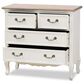 Baxton Studio Amalie 4-Drawer Accent Storage Cabinet in White and Oak, , large