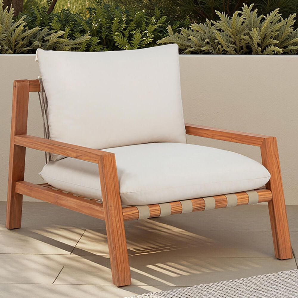Linon Home Decor Cassius Patio Slanted Back Chair in Off White, , large
