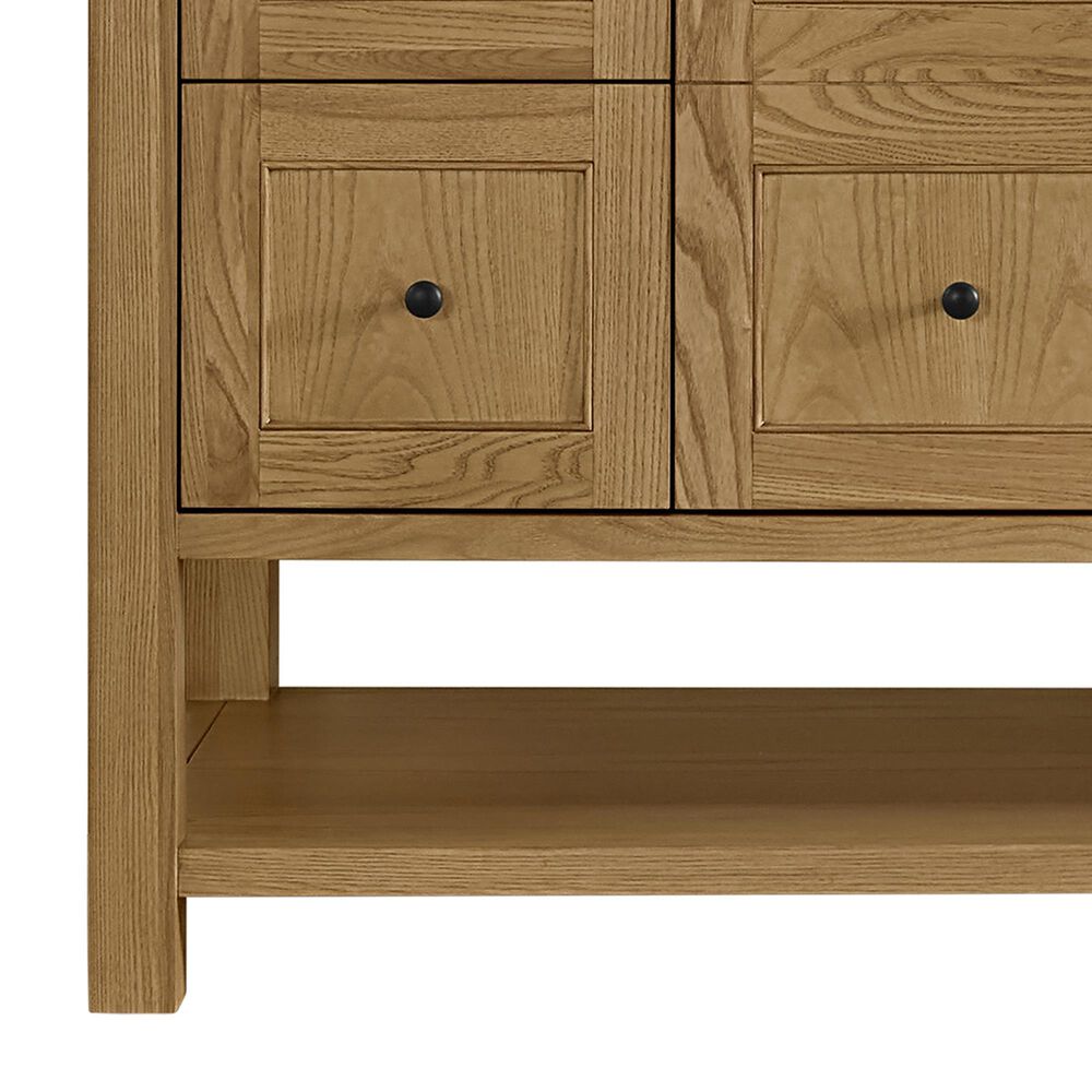 James Martin Vanities Breckenridge 60&quot; Single Bathroom Vanity in Light Natural Oak with 3 cm Victorian Silver Quartz Top and Rectangular Sink, , large