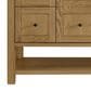 James Martin Vanities Breckenridge 60" Single Bathroom Vanity in Light Natural Oak with 3 cm Victorian Silver Quartz Top and Rectangular Sink, , large