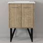 Lexora Home Lancy 24" Single Bathroom Vanity in Rustic Acacia with 2 cm White Quartz Top and Rectangular Sink, , large