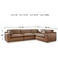Ashley Emilia 4-Piece Stationary Reversible Sectional in Caramel, , large