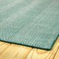 Kaleen Rugs Ziggy ZIG01-91 8" x 10" Teal and White Indoor/Outdoor Area Rug, , large