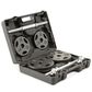 Impex, Inc Case Iron Dumbbell Set with Case: (4) 5lb plates, (4) 3lb plates, (2) 14" handles, (4) Spin Lock Collars, , large