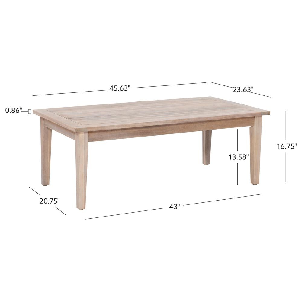 Linon Home Decor Teagon Rectangular Coffee Table in Natural, , large