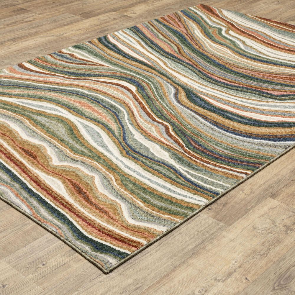 Oriental Weavers Tisdell TIS07 Multicolor 3&#39;9&quot; x 5&#39;2&quot; Area Rug, , large