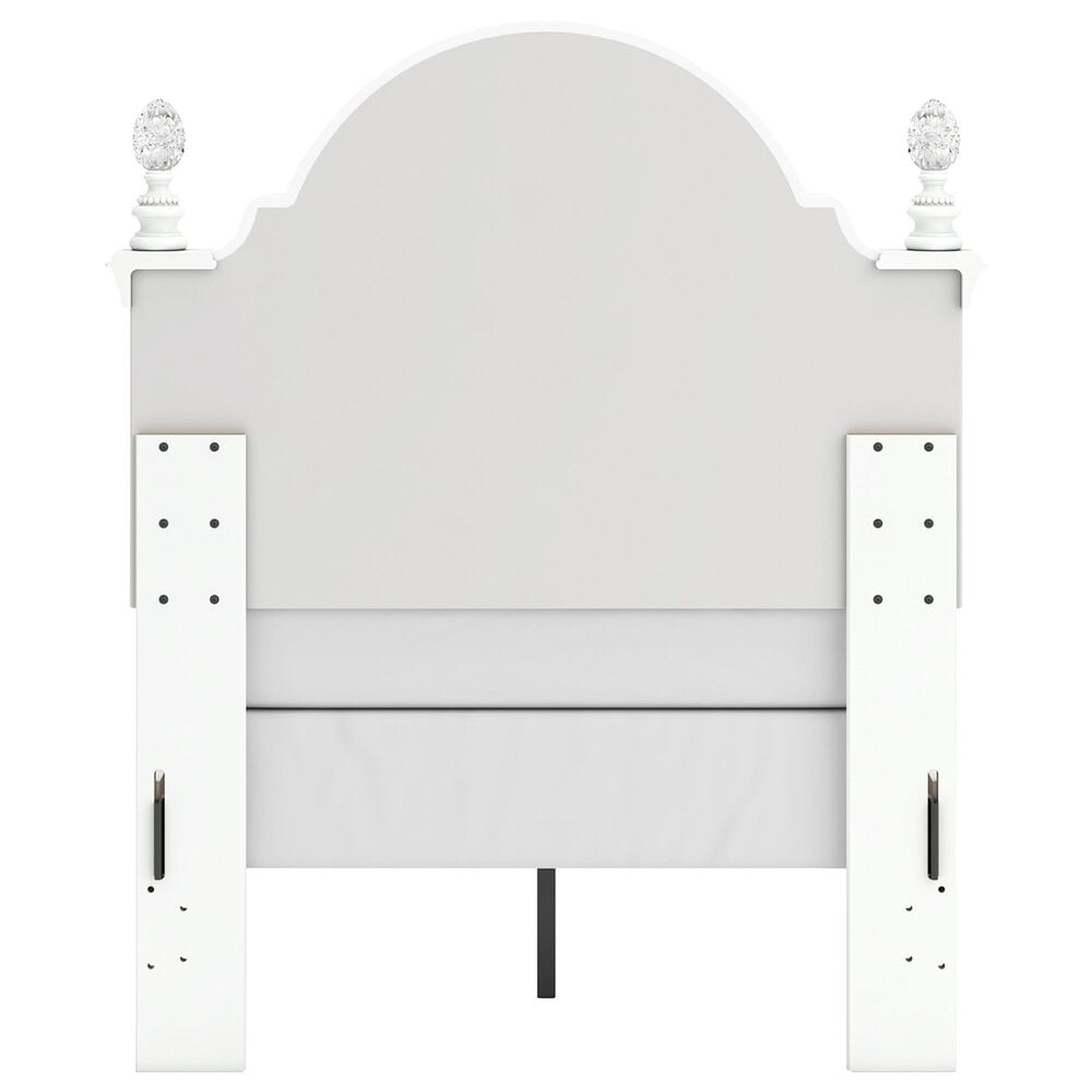 Ashley Kozlani Twin Upholstered Panel Bed in Matte White, , large