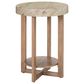 Belle Furnishings Danby Chairside Table in Nutmeg and Alabaster, , large