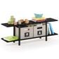HOMLUX Turn-N-Tube 2-Tier Wide Display Shelf in Espresso and Black, , large