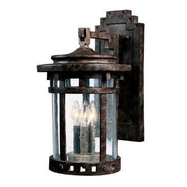Maxim Lighting Santa Barbara DC 11" x 20" 3 Light Outdoor Wall Lantern in Sienna, , large