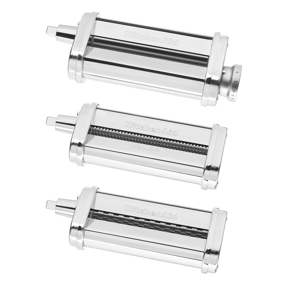 Pasta Roller & Cutters Attachment for KitchenAid Stand Mixers, 3 in 1 Pasta  Maker Set Included Pasta Sheet Roller, Spaghetti Cutter, Fettuccine Cutter