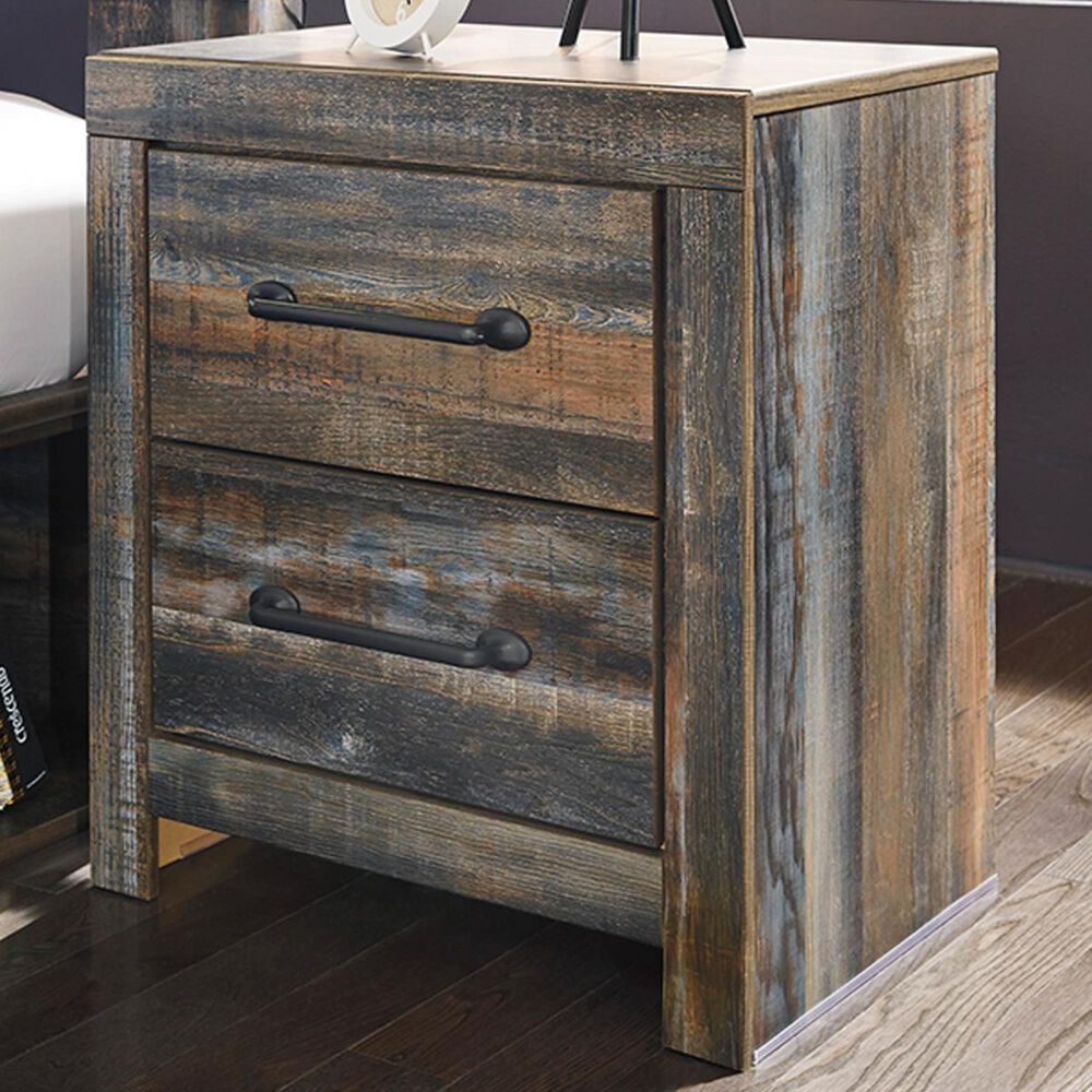 Ashley Drystan 2 Drawer Nightstand in Rustic Brown, , large