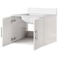 Lexora Home Geneva 24" Single Bathroom Vanity in Glossy White with 2 cm White Quartz Top and Rectangular Sink, , large