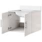 Lexora Home Geneva 24" Single Bathroom Vanity in Glossy White with 2 cm White Quartz Top and Rectangular Sink, , large