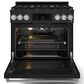 THOR KITCHEN Gordon Ramsay 6 Cu. Ft. 36" Professional Natural Gas Range with Stainless Steel Handle Kit in Black, , large