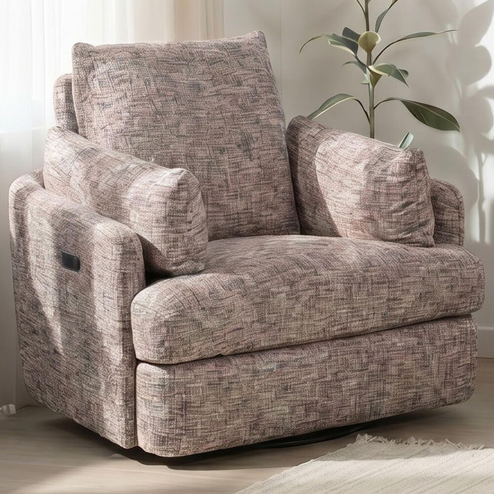 Eastern Shore Crowley Swivel Power Glider Recliner in Rainbow, , large