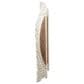 Maple and Jade 4-Panel Partition Room Divider Screen with Carved Designs in Brown and White, , large