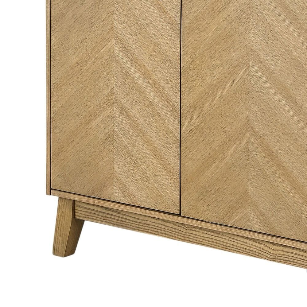 Furniture of America Nayel 3-Door Genuine Marble Top Server in Natural, , large