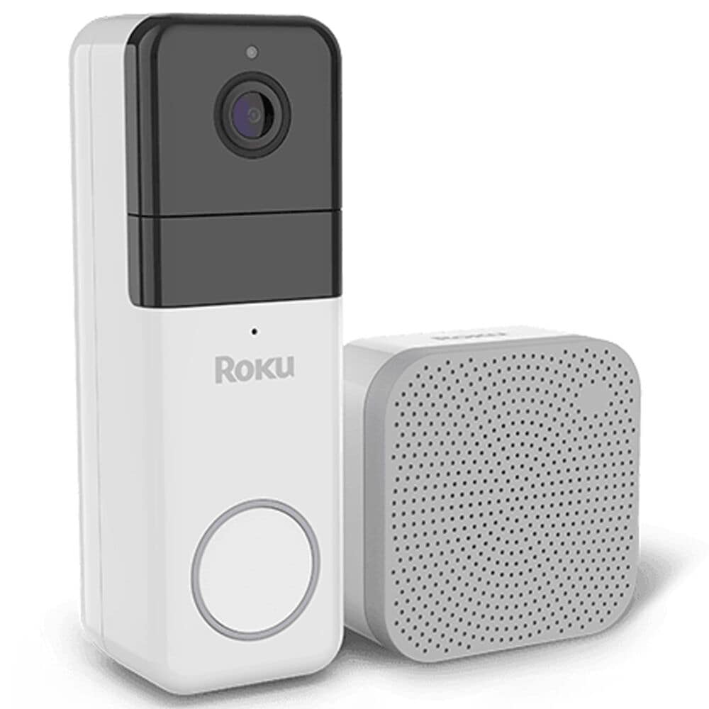 Roku Wire-free Video Doorbell and Chime with 1440p HD Night Vision in White, , large
