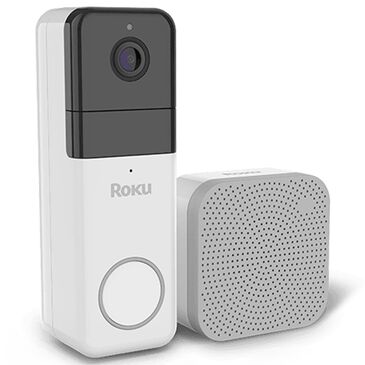 Roku Wire-free Video Doorbell and Chime with 1440p HD Night Vision in White, , large