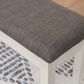 Linon Home Decor Jane Storage Bench with Taupe Cushion in Vanilla White, , large