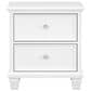 Ashley Fortman 2-Drawer Nightstand in White, , large