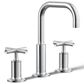 Kohler Purist Widespread Bathroom Sink Faucet with Cross Handles and High Gooseneck Spout in Polished Chrome, , large