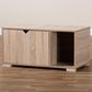 Baxton Studio Jasper 2-Door Litter Box Cover House in Oak, , large
