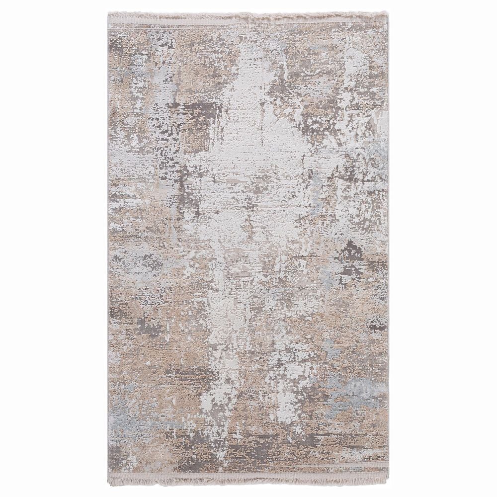 Surya Solar 2" x 3" Light Brown, Medium Gray, Charcoal and White Area Rug, , large