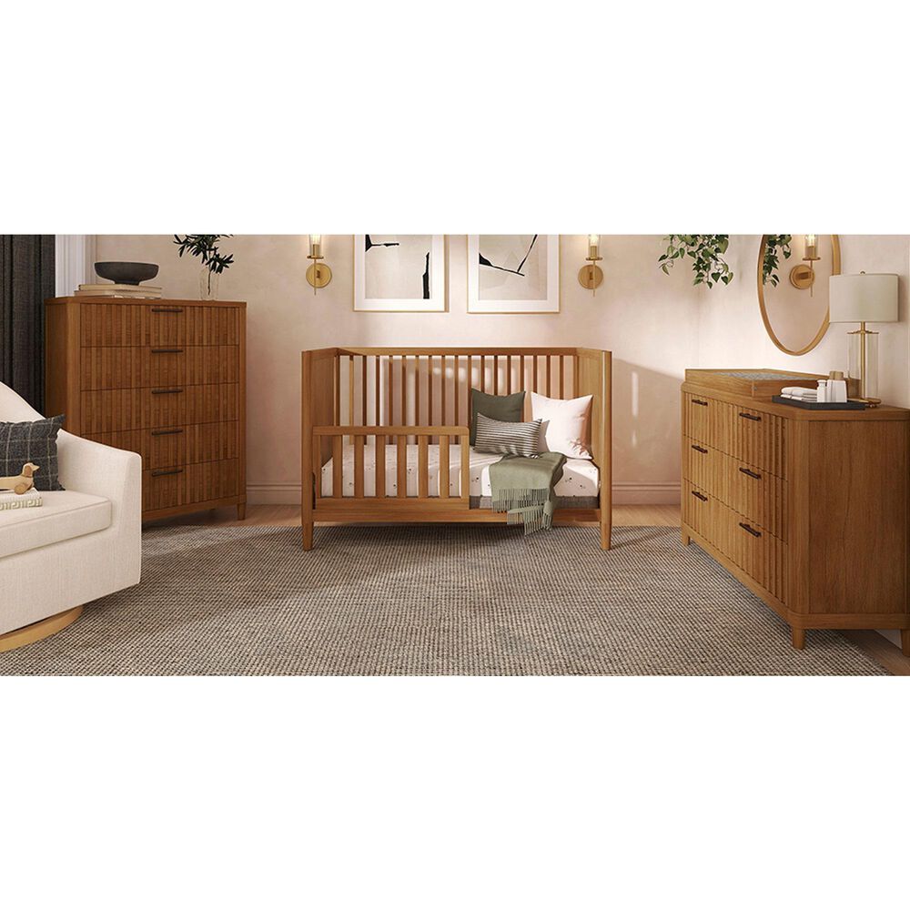 Evolur Flynn Island Crib with Guard Rail in Sedona, , large
