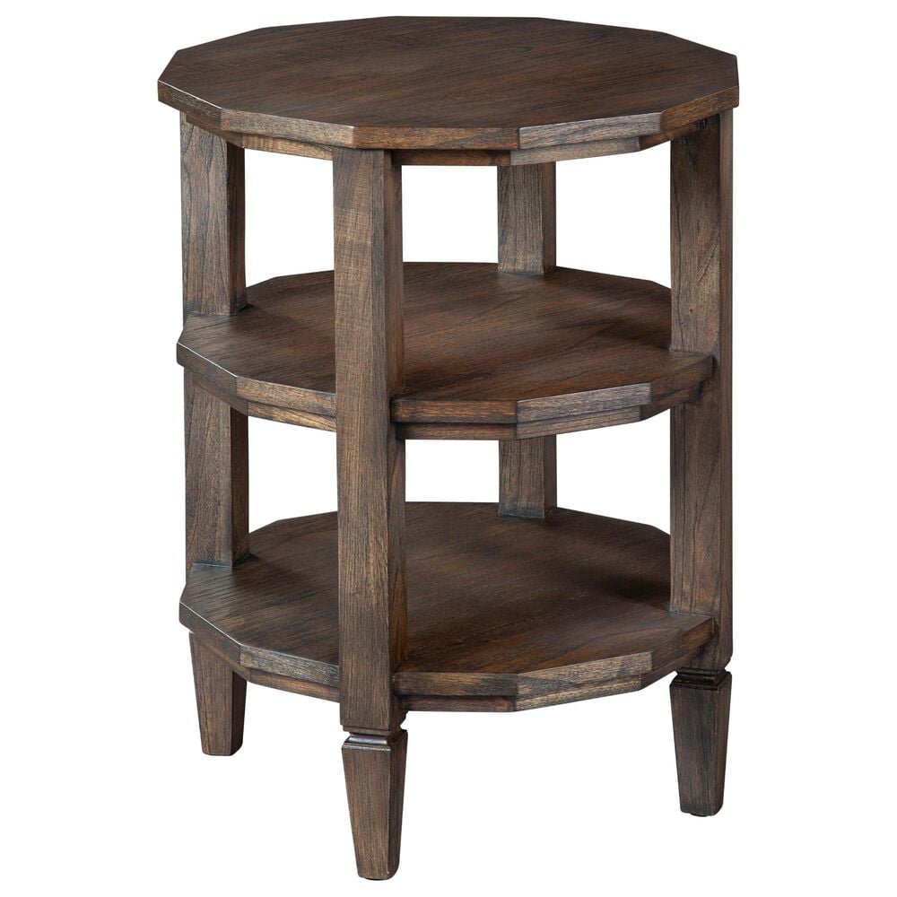 Hekman Linwood Dodecagon Chairside Table in Brown, , large