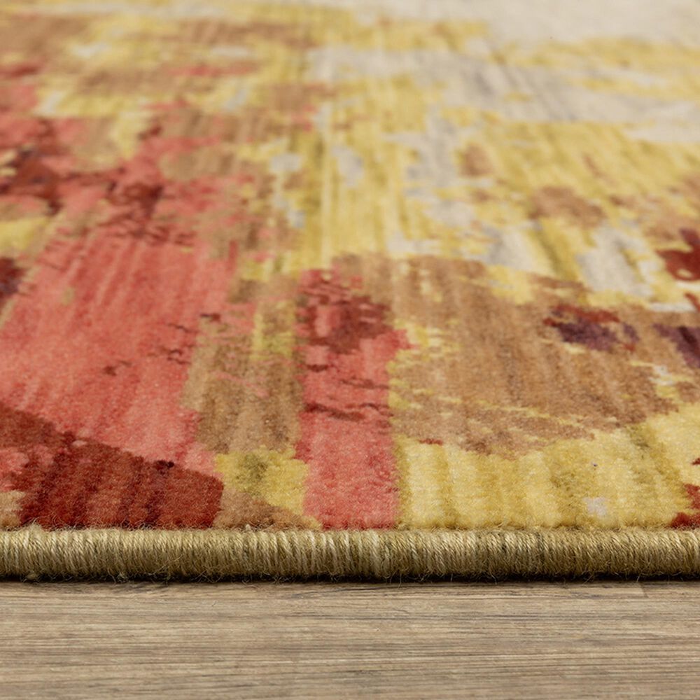 Oriental Weavers Soleri SOL04 2&#39;6&quot; x 12&#39; Beige and Red Runner, , large