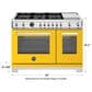 Bertazzoni Professional 7.1 Cu. Ft. Freestanding All-Gas Range in Giallo, , large