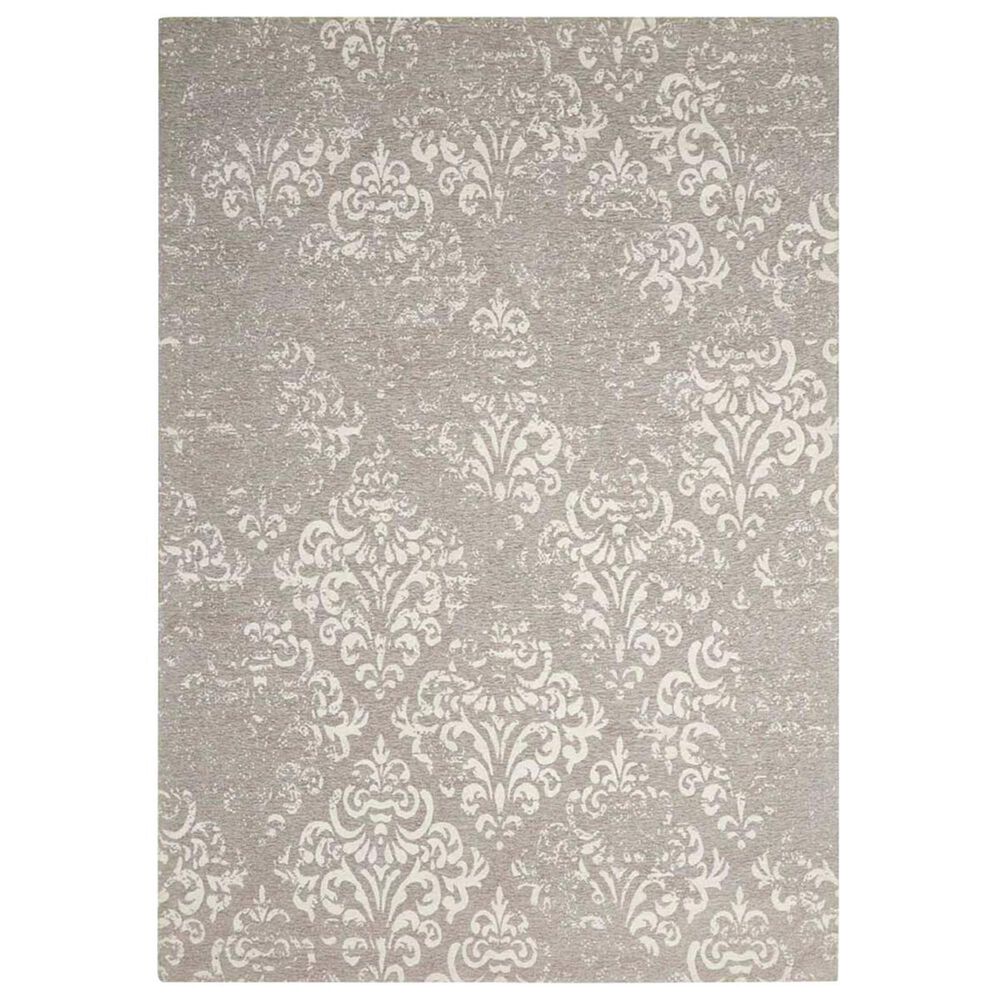 Nourison Damask DAS03 5&#39; x 7&#39; Ivory and Grey Area Rug, , large