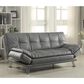 Pacific Landing Dilleston Convertible Sofa with Silver Leg in Dark Grey, , large