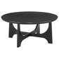 Bassett Mirror Company Dunnigan Round Cocktail Table in Black Matte, , large