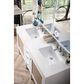 James Martin Vanities Addison 60" Double Bathroom Vanity in Glossy White with 3 cm White Zeus Quartz Top and Rectangular Sinks, , large