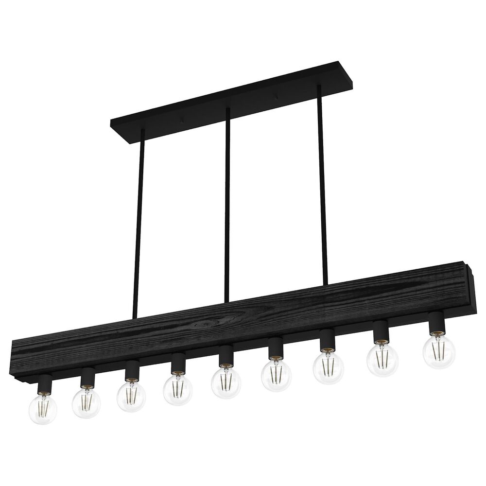 Hunter Donelson 9-Light Linear Chandelier in Natural Iron and Dark Ash, , large