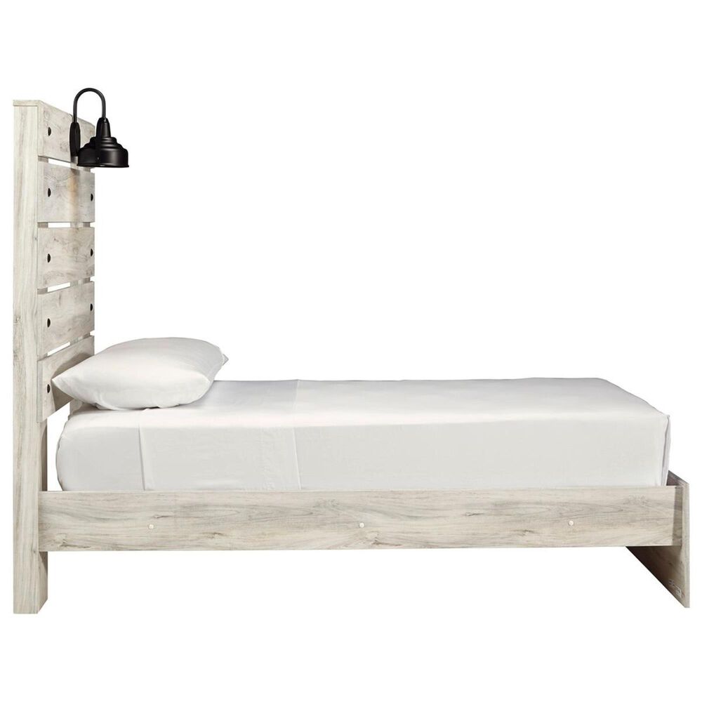 Ashley Cambeck Twin Panel Bed in Whitewash with Lighting, , large