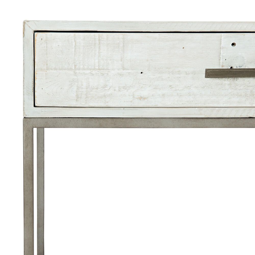 Bernhardt Highland Park Alvar Nightstand in Brushed White and Glazed Silver, , large