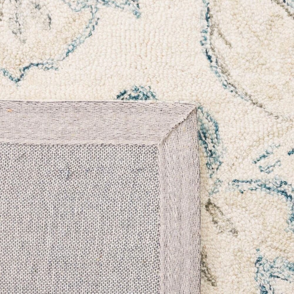 Safavieh Micro-Loop MLP477A 8&#39; x 10&#39; Ivory and Blue Area Rug, , large