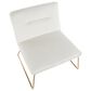 Lumisource Casper Accent Chair in Cream Velvet and Gold, , large
