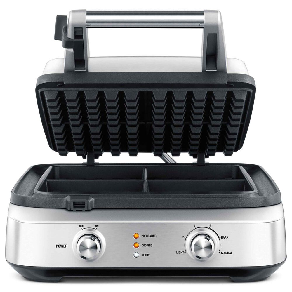 Breville 4-Slice Smart Waffle in Brushed Stainless Steel, , large